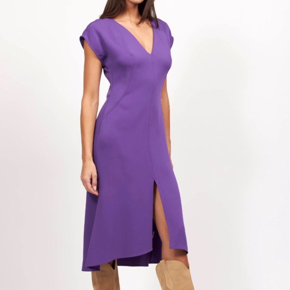 Equipment Women's Livia Cap-Sleeve Midi Dress Tillandsia Purple 8